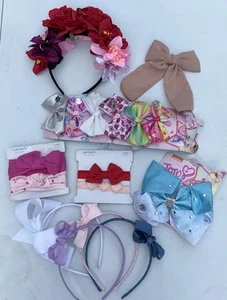 Lot Of Babies/ Kids Headbands & Bows & Barrettes Colorful Assortment New Items - Picture 1 of 9