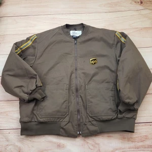 UPS Jacke Herren 2XL Braun Thinsulate Isoliert Bomber Arbeitsuniform Hergestellt in den USA - Bild 1 von 10