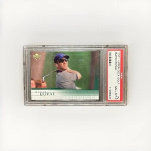 2001 Upper Deck Golf #2 David Duval PSA 8 MINT US Open Champion PGA Tiger Woods - Picture 1 of 3