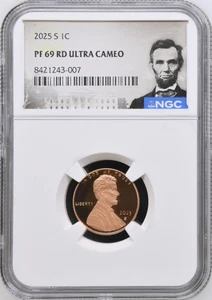 2025 S Lincoln Cent 1C NGC PF69 RD Ultra Cameo #007 - Actual Coin - Picture 1 of 2