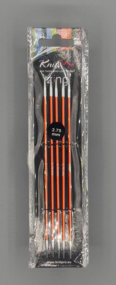 Stricknadeln KnitPro Zing 2,75mm - 15cm lang  5er Nadelspiel Metall Socken - Bild 1 von 1