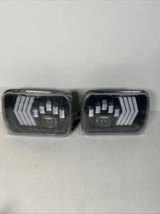 2x 7" 65W LED H4 Headlight With Turn Signal For Jeep Wrangler JK TJ CJ Universal - Picture 1 of 6