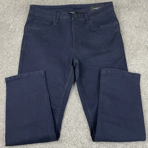 Jeans The Perfect Jean NYC uomo 36x30 blu navy slim spesso denim elasticizzato casual usato in ottime condizioni - Foto 1 di 9