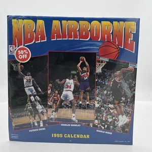 1995 NBA Airborne 16 Month Calendar Superstar All Star Barkley Same As 2034 2045 - Picture 1 of 13