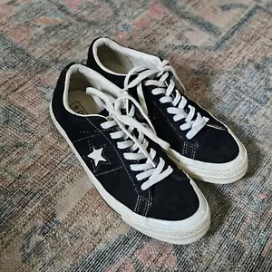 Vintage 90's Converse One Star Black Suede Men's Size 7.5 Womens 9.5 - Picture 1 of 14