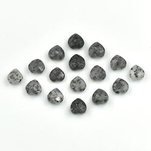 Natural Black Sunstone 10mm Heart Shape Loose Gemstone For DIY Jewelry Making