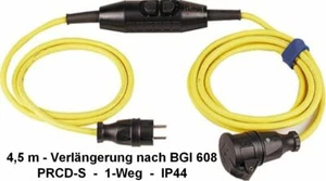 PRCD-S Verlängerung 4,5m BGI 608 H07RN-F Personenschutzschalter Personenschutz - Bild 1 von 1