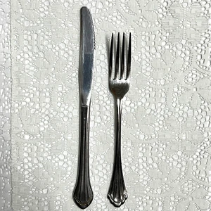 Oneida Clarette Dinner Fork & Knife Community Stainless Flatware Silverware 2 pc - Bild 1 von 14