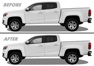 Chrome Delete Blackout Superposición de vinilo para 15-22 Chevy Colorado Window Trim - Imagen 1 de 5