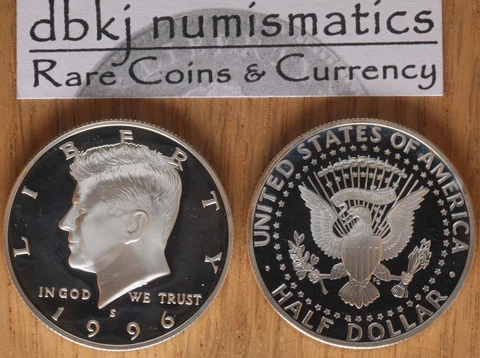 1996 S Proof Kennedy Half Dollar 50¢ - Silver - Gem Cameo Proof Cover
