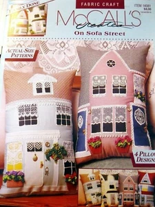 McCall 14081 SOFA STREET 4 pillow designs 14pg sewing Lace pattern booklet 1992 - Picture 1 of 4