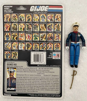 GI Joe 1987 GUNG - HO V2, 100% Completo - Muy Buen Estado - Tarjeta de Archivo Sin Cortar Foto 1 de 4