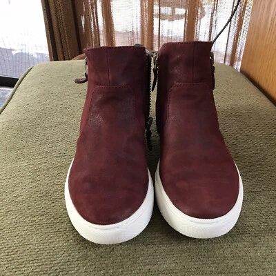 Zapatillas altas Gentle Souls para mujer 6 ciruela cuero gamuza Carter botines al tobillo Foto 1 de 4