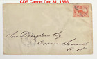 Canada Scott #15 VF on Cover Dec 31, 1866 Toronto to Owen Sound CDS Cancel