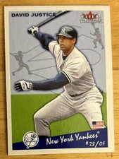 2002 Fleer Tradition David Justice Baseball Card #110 Yankees OF O/C VG