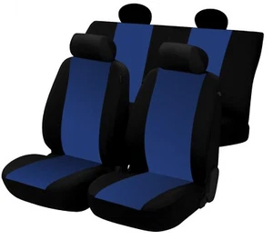 set di coprisedili auto per lancia y 1° serie (2003/2011) in cotone blu/nero ita - Imagen 1 de 5