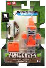 Minecraft 15th Anniversary Skeleton with Flames & Bow & Arrow 3.5" Figure NEW