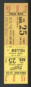 1963 Sandy Koufax Ticket 8+IP/6K/Furious Being Relieved/Triple Crown YR Dodger⚾️ - Picture 1 of 4