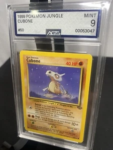 Cubone 1999 Pokemon Jungle #50 AGS Mint 9 Very Nice Card - Picture 1 of 2