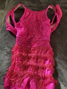 Dance Costume, Size Four, Pink With Frills - Picture 1 of 2