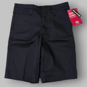 Dickies Girls Stretch Bermuda Shorts Classic Fit Navy Size 7 - Picture 1 of 6