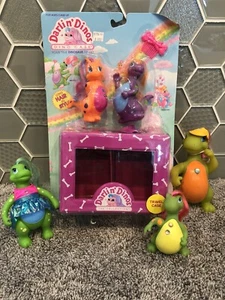 Vintage Darlin' Dinosaurs Troll capelli lunghi RARA custodia da viaggio borsa giocattoli merito pettine - Foto 1 di 8