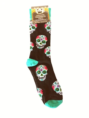 SOCKS Mexican Sugar Skull - Day of Dead Halloween Women Sz 6-12 NEW Tags - Image 1 of 3