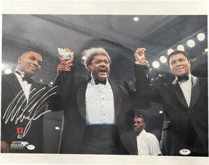 Mike Tyson Hand Signed Autographed 16X20 Photo w/ Muhammad Ali Don King PSA COA