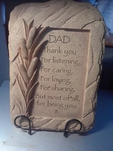 Fathers plaque dad thank you for listening caring for loving and for being you - Picture 1 of 2