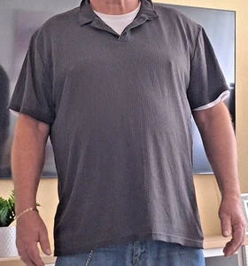 Herren stilvolles dunkelgrauess Waffel Textur Polohemd - Kurzarm, - Bild 1 von 3