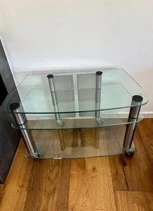 ⭐ TV Rollwagen Glas | Phono- /Fernsehwagen | HiFi Rollwagen | hochwertig - Bild 1 von 9