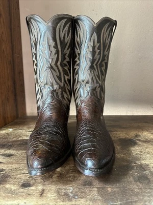 Botas de Vaquero Justin Vintage Safari Marrón Talla 12 AA ¡SÚPER RARAS! Caguama Foto 1 de 4