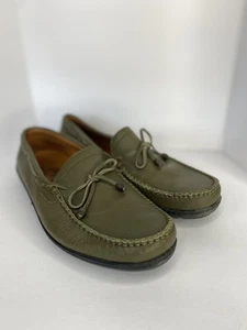 Tommy Bahama Moc Driving Shoes Mens 8M Loafers Black Leather Slip On Tassels - Picture 1 of 8