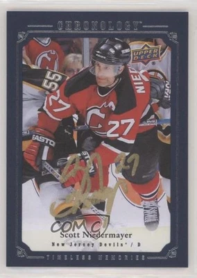 2018 Chronology Canvas Timeless Memories Blue Scott Niedermayer #CA-SN Auto HOF - Image 1 of 2