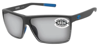 Costa Del Mar Rincon Smoke Crystal Gray Silver Mirror 580 Glass Polarized Lens - Image 1 of 3