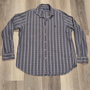 Ralph Lauren Shirt Men XL Plaid Pony Button Down Logo Preppy Classic Fit - Picture 1 of 5