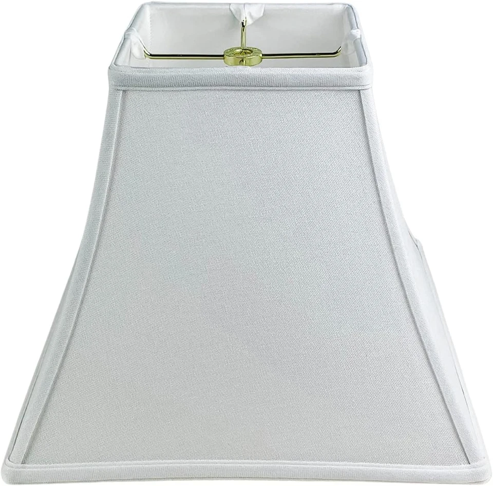Royal Designs Regal Square Bell Lamp Shade 6 x 12 x 10.5 Linen BSO-715-12LNWH - Image 1 of 1