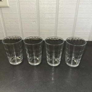 Juego De 4 Vasos De Colección Pasabahce Jugo Gota De Agua Yin Yang Marca Inferior - Imagen 1 de 15