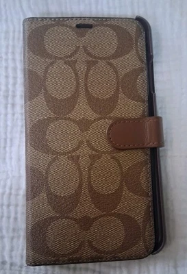 Coach iPhone XS Max Folio in Signature Canvas, available for around - Image 1 of 4