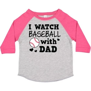 Inktastic I Watch Baseball With My Dad Toddler T-Shirt Sports Boy Sport Youth - Picture 1 of 9