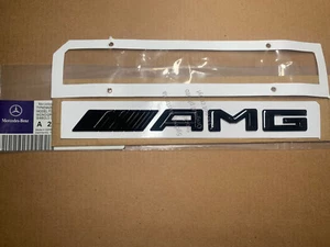 OEM Gloss Black AMG Rear Badge Sticker for BENZ A C E S GLE GLA GLC 2014 ~ 2016 - Picture 1 of 4