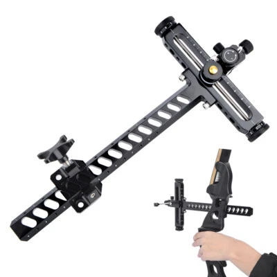 Recurve Bow Target Sight 9" High Accuracy 1 Pin Adjustable Archery Hunting - Image 1 of 4