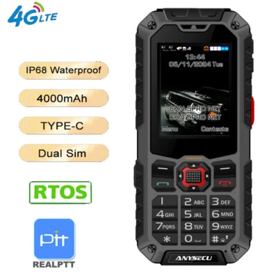 ANYSECU S9 4G Network Radio RTOS System IP68 Waterproof Real-ptt POC Radio - Image 1 of 4