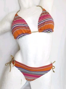 Guess USA Striped Bikini Women's Medium/ Small - L9 - Picture 1 of 12