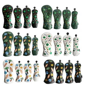 4x PU Golf Headcovers Fit Driver/Fairway/UT Golf Club Convenient To Clean/Care - Picture 1 of 12