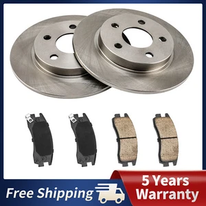 Rear Rotors & Ceramic Brake Pads For Buick Lesabre Pontiac Bonneville 2000-2005 - Picture 1 of 14
