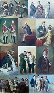 Lot Studentika Mensur Heidelberg fencing school students artist Georg Muhlberg - Picture 1 of 21