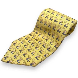 Vineyard Vines Yellow Mermaid 100% Silk Neck Tie Length 59" Width 4" - Imagen 1 de 3