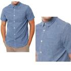 Men Slim Fit Cotton Short-Sleeved Gents Casual Workwear Plain Shirts Only & Sons