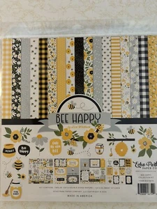 Echo Park - Bee Happy - Kit Colección 12x12 Papeles Álbum de Recortes + Pegatinas - Imagen 1 de 7